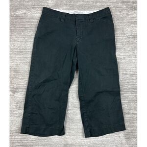 Lee Pants Womens 8 Black Capri Straight Platinum Label Naturally Slimming‎
